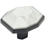 Amerock Carrione 1-3/8 Inch Geometric Cabinet Knob Marble White / Black Bronze