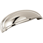 Amerock Ashby 3 and 4 Inch Center to Center Cup Cabinet Pull Polished Nickel