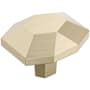 Amerock St. Vincent 1-3/8 Inch Geometric Cabinet Knob Golden Champagne