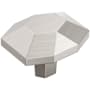 Amerock St. Vincent 1-3/8 Inch Geometric Cabinet Knob Satin Nickel