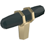Amerock London 9/16 Inch Bar Cabinet Knob Black Bronze / Golden Champagne