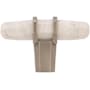Amerock London 9/16 Inch Bar Cabinet Knob Marble White / Satin Nickel