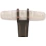Amerock London 9/16 Inch Bar Cabinet Knob Marble White / Oil Rubbed Bronze