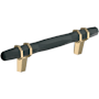 Amerock London 3-3/4 Inch Center to Center Bar Cabinet Pull Black Bronze / Golden Champagne