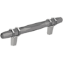 Amerock London 3-3/4 Inch Center to Center Bar Cabinet Pull Black Chrome / Polished Chrome