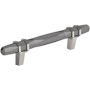 Amerock London 3-3/4 Inch Center to Center Bar Cabinet Pull Black Chrome / Satin Nickel