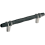 Amerock London 5-1/16 Inch Center to Center Bar Cabinet Pull Black Bronze / Satin Nickel