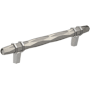 Amerock London 5-1/16 Inch Center to Center Bar Cabinet Pull Satin Nickel / Polished Chrome
