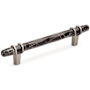 Amerock Carrione 5-1/16 Inch Center to Center Designer Cabinet Pull Marble Black / Satin Nickel