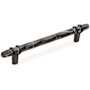 Amerock Carrione 6-5/16 Inch Center to Center Designer Cabinet Pull Marble Black / Black Bronze