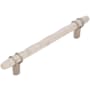 Amerock Carrione 6-5/16 Inch Center to Center Designer Cabinet Pull Marble White / Polished Nickel