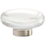 Amerock Glacio 1-3/4 Inch Mushroom Cabinet Knob Crystal / Satin Nickel