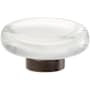 Amerock Glacio 1-3/4 Inch Mushroom Cabinet Knob Crystal / Oil-Rubbed Bronze