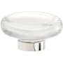 Amerock Glacio 1-3/4 Inch Mushroom Cabinet Knob Crystal / Polished Nickel