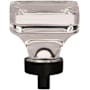 Amerock Glacio 1-3/8 Inch Square Cabinet Knob Clear / Black Bronze