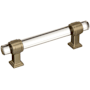 Amerock Glacio 3-3/4 Inch Center to Center Bar Cabinet Pull Clear / Golden Champagne