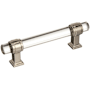 Amerock Glacio 3-3/4 Inch Center to Center Bar Cabinet Pull Clear / Polished Nickel