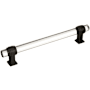Amerock Glacio 6-5/16 Inch Center to Center Bar Cabinet Pull Clear / Black Bronze