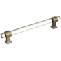 Amerock Glacio 6-5/16 Inch Center to Center Bar Cabinet Pull Clear / Golden Champagne