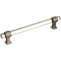 Amerock Glacio 6-5/16 Inch Center to Center Bar Cabinet Pull Clear / Satin Nickel