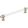 Amerock Glacio 8 Inch Center to Center Bar Cabinet Pull Clear / Golden Champagne