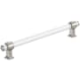 Amerock Glacio 8 Inch Center to Center Bar Cabinet Pull Clear / Satin Nickel
