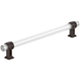Amerock Glacio 8 Inch Center to Center Bar Cabinet Pull Clear / Oil-Rubbed Bronze