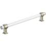 Amerock Glacio 8 Inch Center to Center Bar Cabinet Pull Clear / Polished Nickel