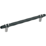 Amerock London 8 Inch Center to Center Designer Cabinet Pull Black Bronze / Polished Chrome
