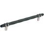 Amerock London 8 Inch Center to Center Designer Cabinet Pull Black Bronze / Satin Nickel