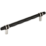 Amerock London 8 Inch Center to Center Designer Cabinet Pull Black Bronze / Polished Nickel