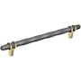 Amerock London 8 Inch Center to Center Designer Cabinet Pull Black Chrome / Golden Champagne