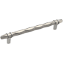 Amerock London 8 Inch Center to Center Designer Cabinet Pull Satin Nickel / Polished Chrome