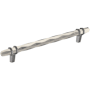 Amerock London 8 Inch Center to Center Designer Cabinet Pull Satin Nickel / Black Chrome