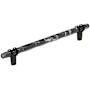 Amerock Carrione 8 Inch Center to Center Designer Cabinet Pull Marble Black / Black Bronze