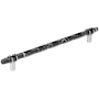 Amerock Carrione 10-1/16 Inch Center to Center Designer Cabinet Pull Marble Black / Polished Chrome