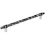 Amerock Carrione 10-1/16 Inch Center to Center Designer Cabinet Pull Marble Black / Polished Nickel