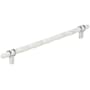 Amerock Carrione 10-1/16 Inch Center to Center Designer Cabinet Pull Marble White / Polished Chrome