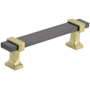 Amerock Overton 3-3/4 Inch Center to Center Bar Cabinet Pull Black Chrome / Brushed Gold