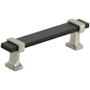 Amerock Overton 3-3/4 Inch Center to Center Bar Cabinet Pull Brushed Matte Black / Satin Nickel