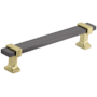 Amerock Overton 5-1/16 Inch Center to Center Bar Cabinet Pull Black Chrome / Brushed Gold