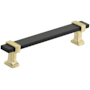 Amerock Overton 5-1/16 Inch Center to Center Bar Cabinet Pull Brushed Matte Black / Brushed Gold