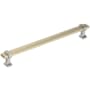 Amerock Overton 8-13/16 Inch Center to Center Bar Cabinet Pull Golden Champagne / Satin Nickel