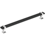 Amerock Overton 8-13/16 Inch Center to Center Bar Cabinet Pull Brushed Matte Black / Polished Chrome