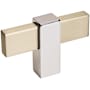 Amerock Mulino 5/16 Inch Bar Cabinet Knob Silver Champagne / Polished Chrome