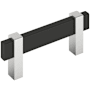 Amerock Mulino 3 Inch Center to Center Bar Cabinet Pull Matte Black / Polished Chrome