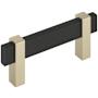 Amerock Mulino 3 Inch Center to Center Bar Cabinet Pull Matte Black / Golden Champagne