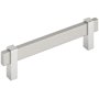 Amerock Mulino 5-1/16 Inch Center to Center Bar Cabinet Pull Satin Nickel / Polished Chrome