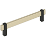 Amerock Mulino 6-5/16 Inch Center to Center Bar Cabinet Pull Golden Champagne / Matte Black