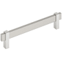Amerock Mulino 6-5/16 Inch Center to Center Bar Cabinet Pull Satin Nickel / Polished Chrome